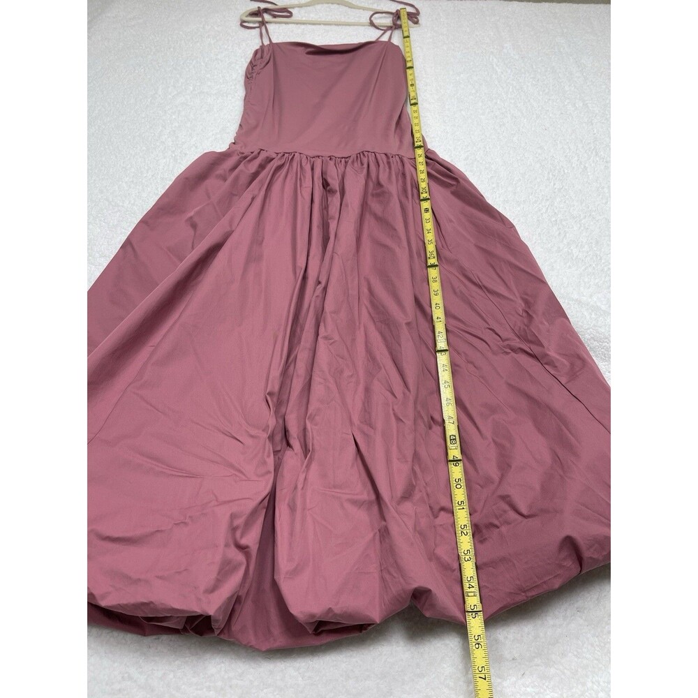 Anthropologie Mare Mare Midi Dress Rose Drop Waist Bubble Hem Preppy Size XL NWT - Picture 4 of 11